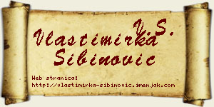 Vlastimirka Sibinović vizit kartica